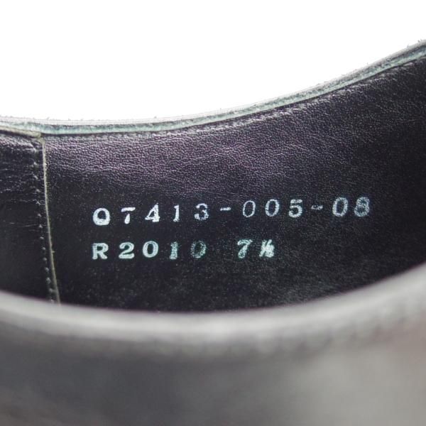 美品★三陽山長 SIZE 7.5【定価￥97,200-★勘三郎/R2010ラスト】KANZABURO/Uチップ/カーフ/黒/メンズ/SanyoYamacho★e027