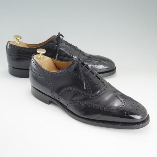 極上★チャーチ 95F/UK9.5【貴重★73ラスト/CHETWYND似寄りモデル】NENE/フルブローグ/ポリッシュドバインダーカーフ/黒/Church's★e028