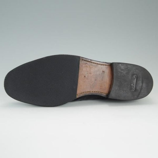 極上★チャーチ 95F/UK9.5【貴重★73ラスト/CHETWYND似寄りモデル】NENE/フルブローグ/ポリッシュドバインダーカーフ/黒/Church's★e028