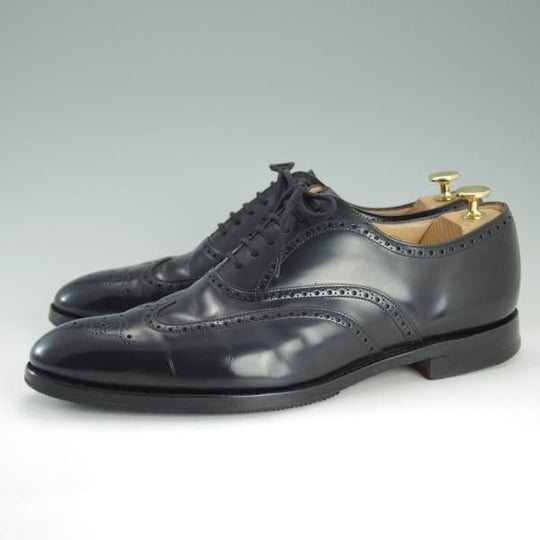 極上★チャーチ 95G/UK9.5【★フルブローグ/136ラスト/NEWYORK】ポリッシュドバインダーカーフ/黒/メンズ/ニューヨーク/Church's★e029