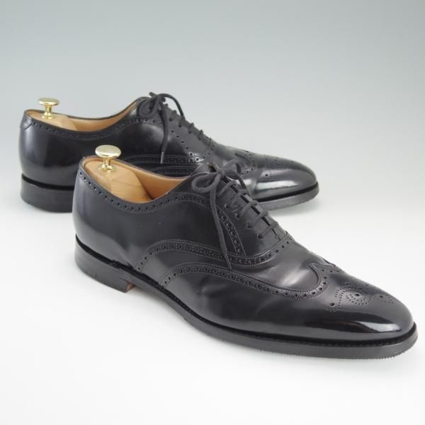 極上★チャーチ 95G/UK9.5【★フルブローグ/136ラスト/NEWYORK】ポリッシュドバインダーカーフ/黒/メンズ/ニューヨーク/Church's★e029