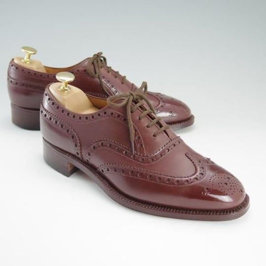 美品★チャーチ 55F/UK5.5【旧チャーチ★73ラスト/CHETWYND/チェットウィンド】3都市ロゴ/フルブローグ/茶/カーフ/Church's★e031