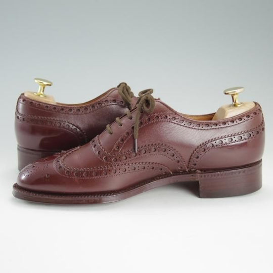 美品★チャーチ 55F/UK5.5【旧チャーチ★73ラスト/CHETWYND/チェットウィンド】3都市ロゴ/フルブローグ/茶/カーフ/Church's★e031