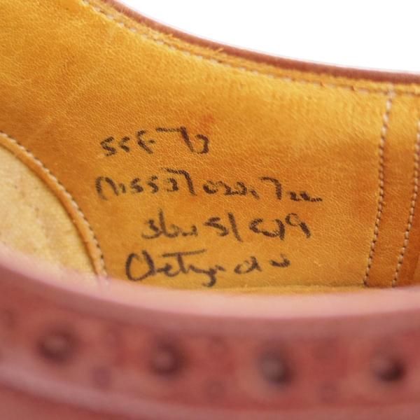 美品★チャーチ 55F/UK5.5【旧チャーチ★73ラスト/CHETWYND/チェットウィンド】3都市ロゴ/フルブローグ/茶/カーフ/Church's★e031