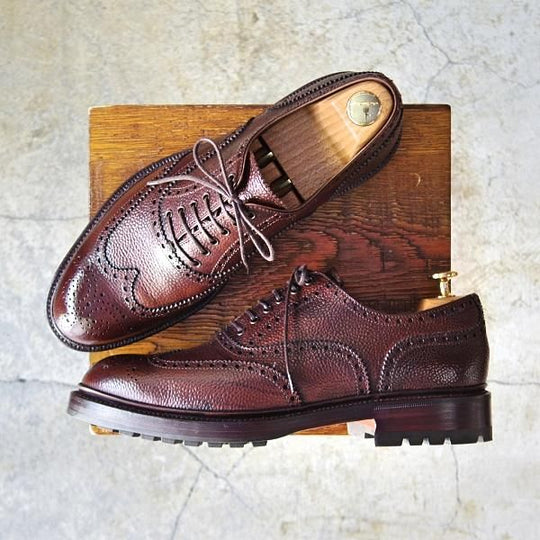 美品★(スペイン製)カルミナ SIZE 8【定価￥71,280-★グッドイヤーウェルテッド製法】80502/CALVIAラスト/フルブローグ/CARMINA★e036