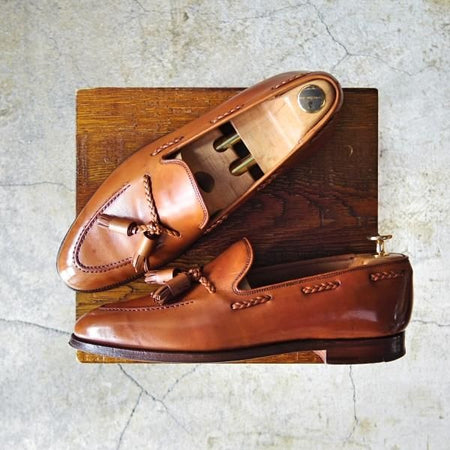 極上★クロケット&ジョーンズ 7.5E【貴重★ユナイテッドアローズ別注/HAMMOND】タッセルローファー/United Arrows/Crockett&Jones★e039