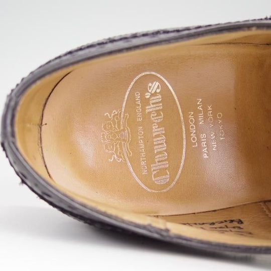 極上★チャーチ 90F/UK9【貴重★73ラスト仕様のバーウッド/BRISBANE】ブリスベン/5都市ロゴ/フルブローグ/カーフ/黒/Church's★e040