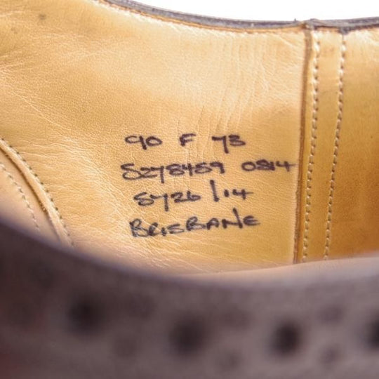 極上★チャーチ 90F/UK9【貴重★73ラスト仕様のバーウッド/BRISBANE】ブリスベン/5都市ロゴ/フルブローグ/カーフ/黒/Church's★e040