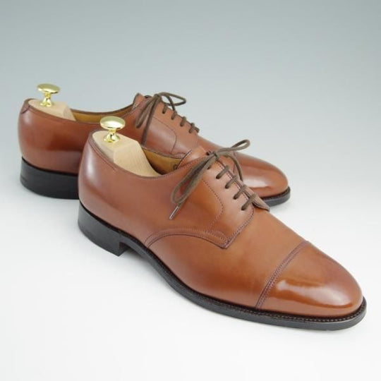 極上★ジョンロブ 6.5EE【貴重★8695ラスト/DERAN】ストレートチップ/ダービーシューズ/カーフ/Chestnut antique/メンズ/JOHN LOBB★e042