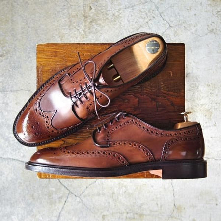 新品★(英)チーニー 8.5E【定価￥66,960-★HAVELOCK/125ラスト】フルブローグ/カーフ/茶/メンズ/CHEANEY★e043