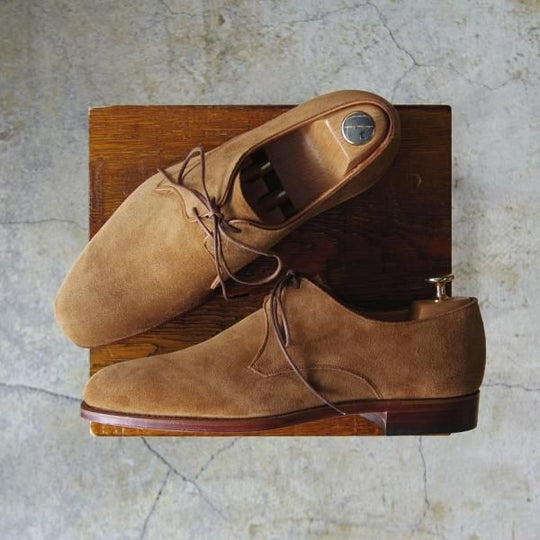 未使用★(英)グレンソン 7E【貴重★footmaster/フットマスター】31029/プレーントゥ/スエード/薄茶/メンズ/GRENSON★e045