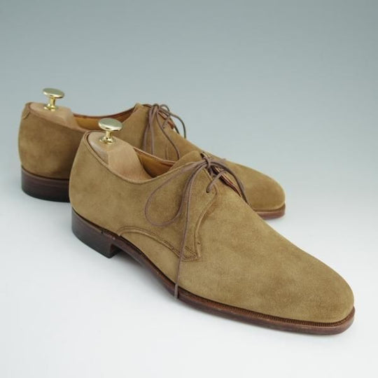 未使用★(英)グレンソン 7E【貴重★footmaster/フットマスター】31029/プレーントゥ/スエード/薄茶/メンズ/GRENSON★e045