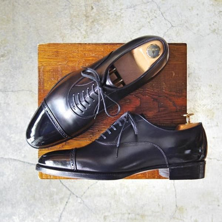 極美品★トレーディングポスト SIZE 7.5【定価￥75,600-★Prestige Collection/TP1991】66ラスト/ボックスカーフ/黒/Trading Post★e047