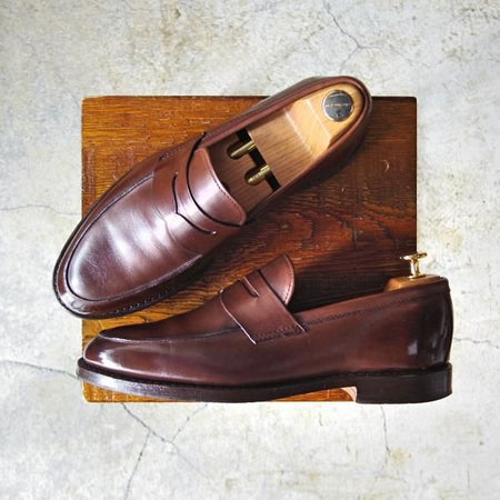 美品★(米)アレンエドモンズ 7.5E【貴重★ブルックスブラザーズ別注/BROOKS BROTHERS】コインローファー/メンズ/ALLEN EDMONDS★e049