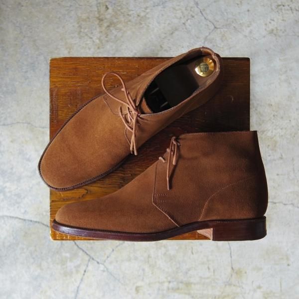 美品★クロケット&ジョーンズ 6E【貴重★(英)ジョージクレバリー別注/チャッカブーツ】スエード/GEORGE CLEVERLEY/Crockett&Jones★e050