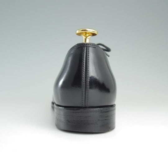 極上★チャーチ UK5.5程度/65D【旧チャーチ★73ラスト/3都市ロゴ】プレーントゥ/Vフロント/カーフ/黒/メンズ/Church's★e051