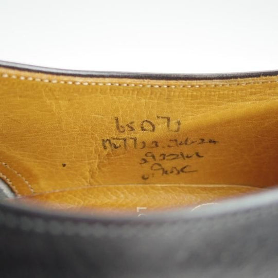 極上★チャーチ UK5.5程度/65D【旧チャーチ★73ラスト/3都市ロゴ】プレーントゥ/Vフロント/カーフ/黒/メンズ/Church's★e051