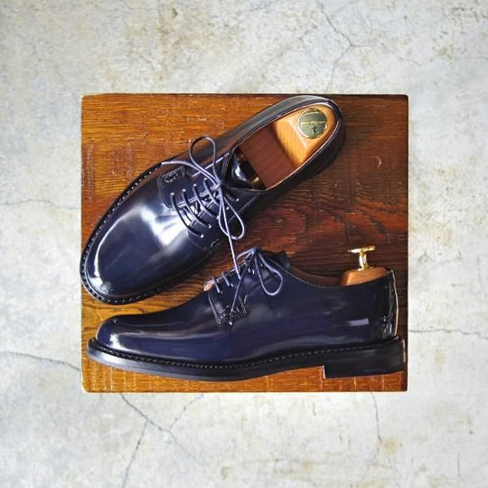 極美品★チャーチ(レディース) SIZE 35【定価￥85,320-★シャノン/SHANNON 2WR】ポリッシュドバインダーカーフ/紺/Church's★e052
