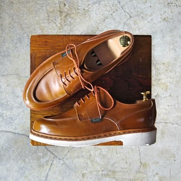 極上★パラブーツ SIZE 5.5【定価￥70,200-★シャンボード/CHAMBORD】OCRE/TEXソール/リスレザー/茶/Uチップ/メンズ/Paraboot★e055