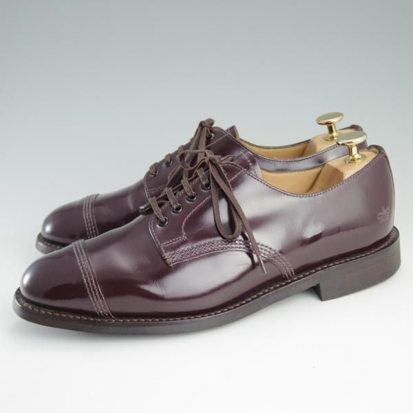 極美品★(英)SANDERS/サンダース SIZE 6【コマンドソール仕様★ストレートチップ/1128R】ポリッシュレザー/赤茶/メンズ★e057