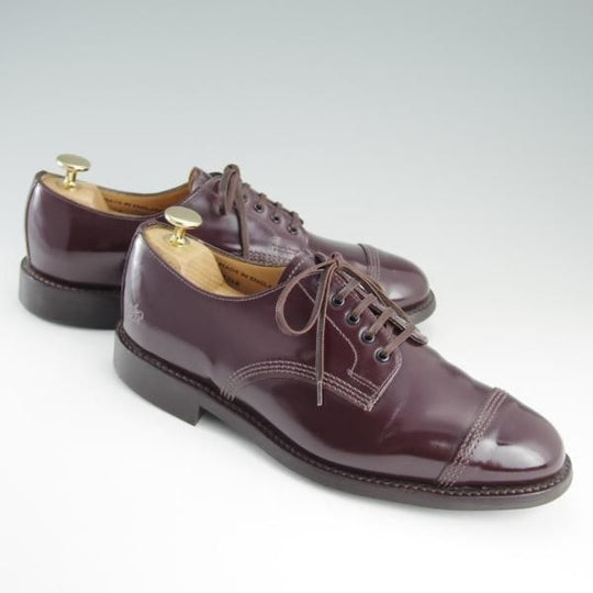 極美品★(英)SANDERS/サンダース SIZE 6【コマンドソール仕様★ストレートチップ/1128R】ポリッシュレザー/赤茶/メンズ★e057
