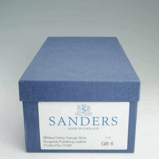 極美品★(英)SANDERS/サンダース SIZE 6【コマンドソール仕様★ストレートチップ/1128R】ポリッシュレザー/赤茶/メンズ★e057