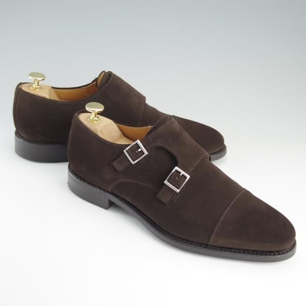 極美品★(スペイン製)Berwick/バーウィック SIZE 7【ダイナイトソール★グッドイヤーウェルテッド製法】ダブルモンク/スエード★e059