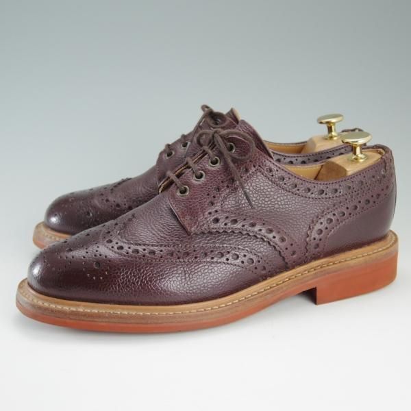 美品★(英)サンダース製 SIZE 6.5【コマンドソール仕様★(英)Herring Shoes別注/フルブローグ】グレインレザー/赤茶/SANDERS★e064