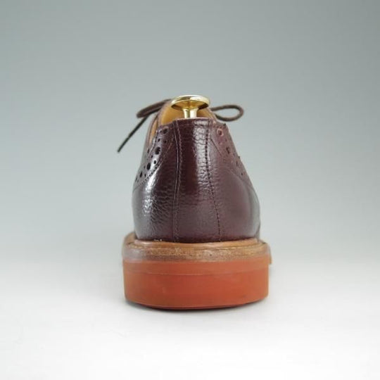 美品★(英)サンダース製 SIZE 6.5【コマンドソール仕様★(英)Herring Shoes別注/フルブローグ】グレインレザー/赤茶/SANDERS★e064