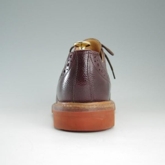 美品★(英)サンダース製 SIZE 6.5【コマンドソール仕様★(英)Herring Shoes別注/フルブローグ】グレインレザー/赤茶/SANDERS★e064