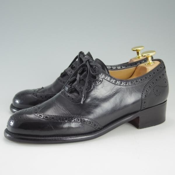 極上★(伊製)Le Yucca's/レユッカス(レディース) SIZE 37【貴重★エンツォ・ボナフェ製/ギリーシューズ】カーフ/黒/Enzo Bonafe★e065