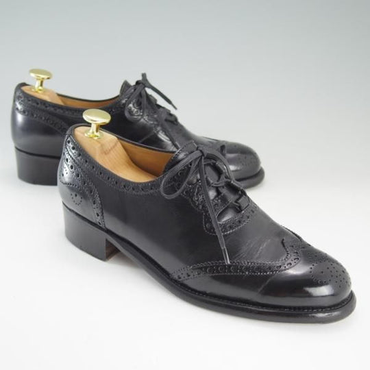 極上★(伊製)Le Yucca's/レユッカス(レディース) SIZE 37【貴重★エンツォ・ボナフェ製/ギリーシューズ】カーフ/黒/Enzo Bonafe★e065
