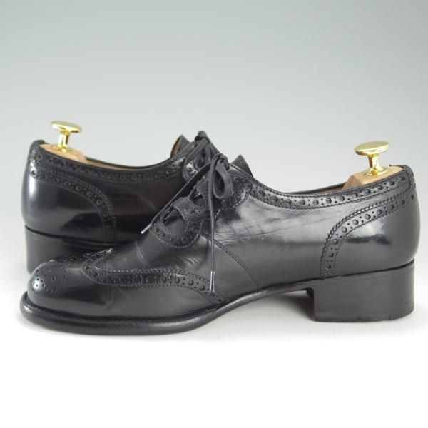 極上★(伊製)Le Yucca's/レユッカス(レディース) SIZE 37【貴重★エンツォ・ボナフェ製/ギリーシューズ】カーフ/黒/Enzo Bonafe★e065