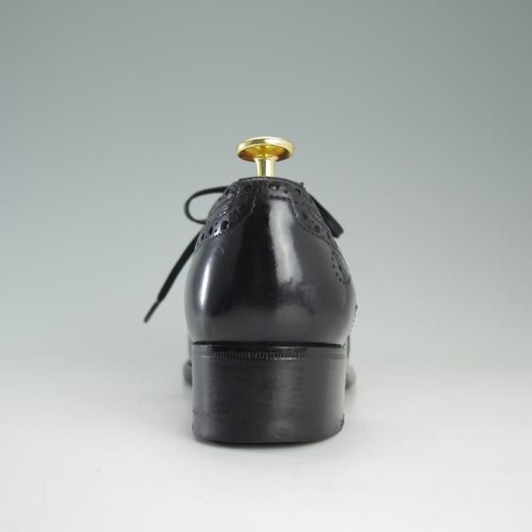 極上★(伊製)Le Yucca's/レユッカス(レディース) SIZE 37【貴重★エンツォ・ボナフェ製/ギリーシューズ】カーフ/黒/Enzo Bonafe★e065