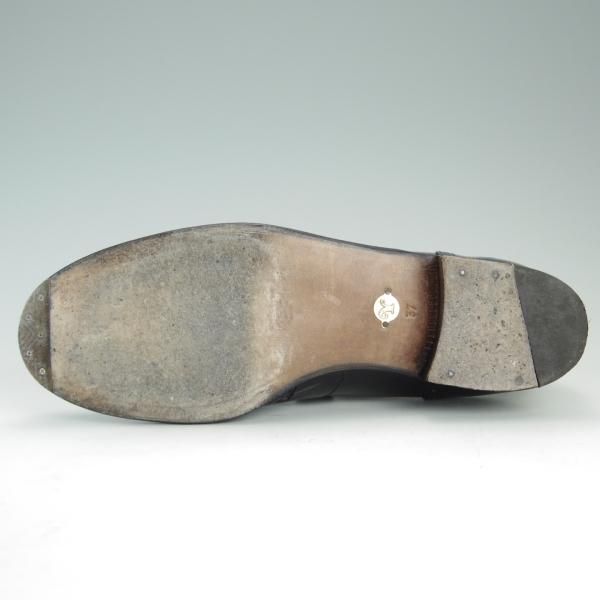 極上★(伊製)Le Yucca's/レユッカス(レディース) SIZE 37【貴重★エンツォ・ボナフェ製/ギリーシューズ】カーフ/黒/Enzo Bonafe★e065