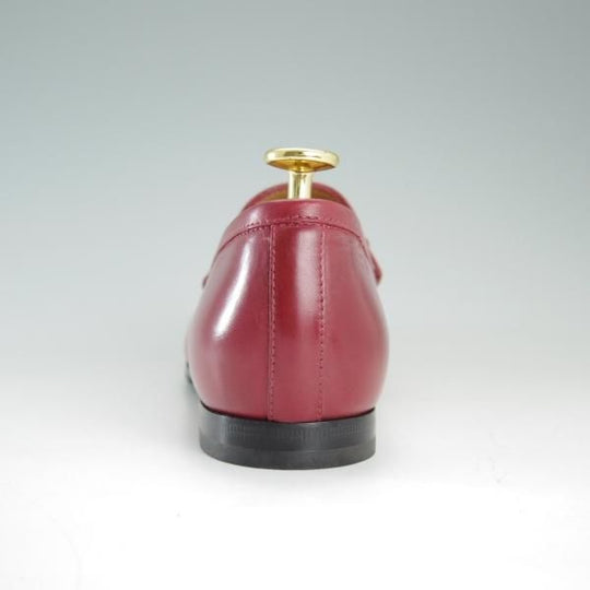 極美品★(伊)GUCCI/グッチ(レディース) SIZE 36.5【定価￥132,000〜★セミオーダー品/GUCCI DIY】ホースビットローファー/赤★e067