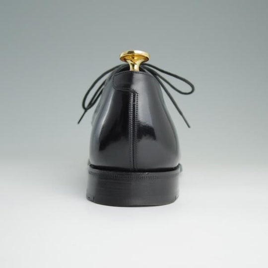 美品★チャーチ 70F/UK7【貴重★半カラス仕上げ/プレーントゥ/THURLBY】4都市ロゴ/Vフロント/カーフ/黒/メンズ/Church's★e069