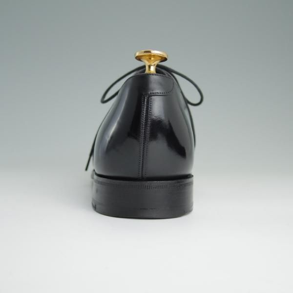 美品★チャーチ 70F/UK7【貴重★半カラス仕上げ/プレーントゥ/THURLBY】4都市ロゴ/Vフロント/カーフ/黒/メンズ/Church's★e069