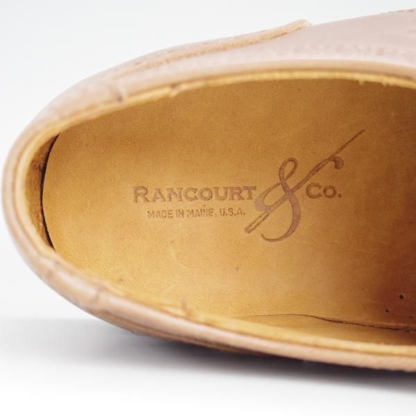 未使用★(米)RANCOURT/ランコート 8.5D【貴重★オイルドレザー×スエード/Greg Chapman】フルブローグ/茶×灰緑/メンズ★e073