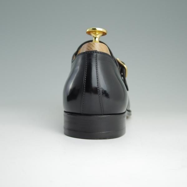 美品★(伊)タニノクリスチー SIZE 6【定価10万円以上★モンクストラップ】128776/カーフ/黒/メンズ/TANINO CRISCI★e074