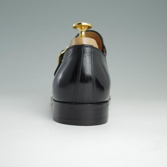 美品★(伊)タニノクリスチー SIZE 6【定価10万円以上★モンクストラップ】128776/カーフ/黒/メンズ/TANINO CRISCI★e074
