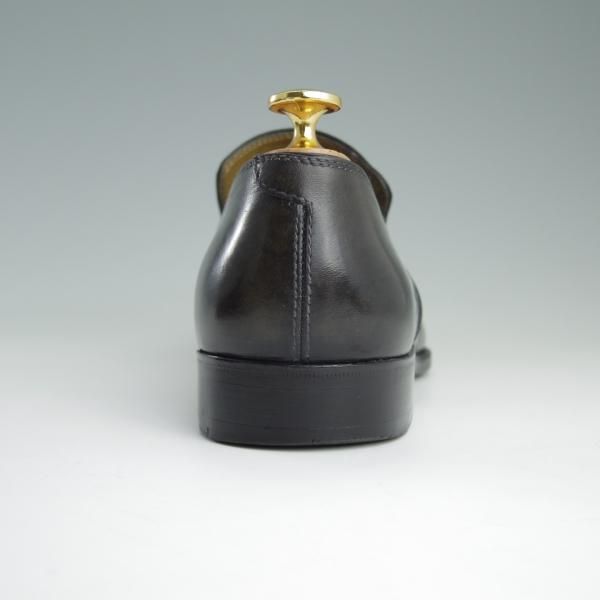 極上★(伊)ステファノビ SIZE 7【★ローファー/パティーヌ仕様】スリッポン/カーフ/灰緑〜黒/メンズ/STEFANOBI★e080