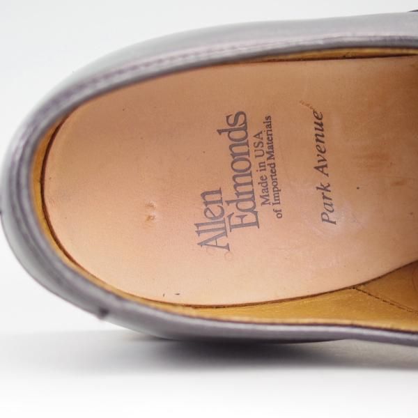 極上★(米)アレンエドモンズ 9.5C【定価￥74,520-★パークアベニュー/Park Avenue】ストレートチップ/カーフ/黒/ALLEN EDMONDS★e082