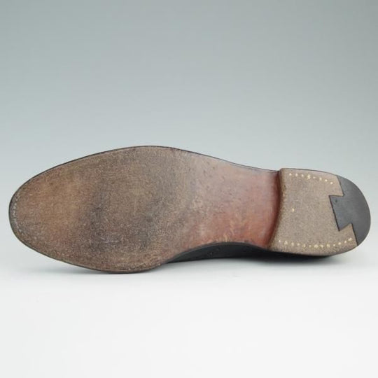 極上★クロケット&ジョーンズ UK7/US7.5D【★ブルックスブラザーズ別注/Peal&co】240ラスト/フルブローグ/黒/Crockett&Jones★e085