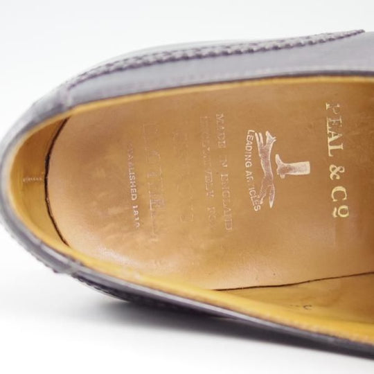 極上★クロケット&ジョーンズ UK7/US7.5D【★ブルックスブラザーズ別注/Peal&co】240ラスト/フルブローグ/黒/Crockett&Jones★e085