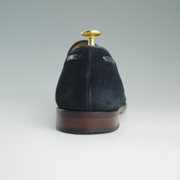 極上★クロケット&ジョーンズ 7.5E【★タッセルローファー/WITNEY】ウィットニー/スエード/紺/メンズ/Crockett&Jones★e086