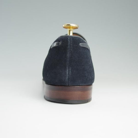 極上★クロケット&ジョーンズ 7.5E【★タッセルローファー/WITNEY】ウィットニー/スエード/紺/メンズ/Crockett&Jones★e086