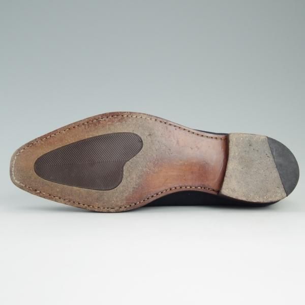 極上★クロケット&ジョーンズ 7.5E【★タッセルローファー/WITNEY】ウィットニー/スエード/紺/メンズ/Crockett&Jones★e086