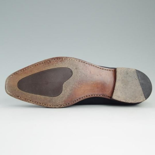 極上★クロケット&ジョーンズ 7.5E【★タッセルローファー/WITNEY】ウィットニー/スエード/紺/メンズ/Crockett&Jones★e086