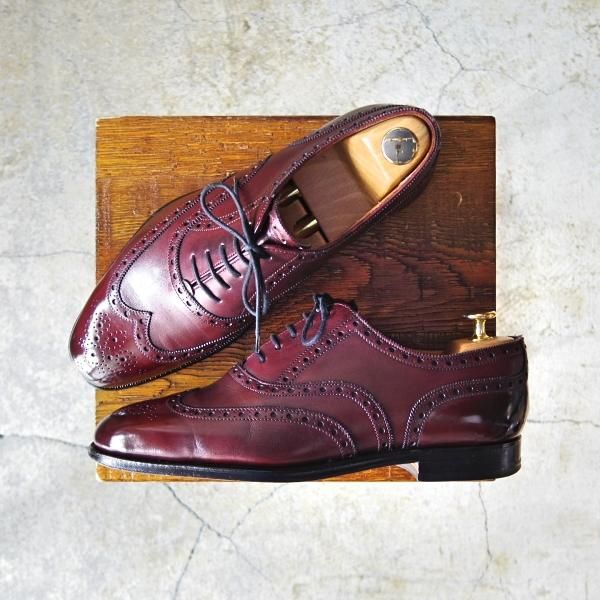 極上★(英)グレンソン 6.5F【貴重★footmaster/フットマスター】BATH/77ラスト/フルブローグ/カーフ/赤茶/メンズ/GRENSON★e090